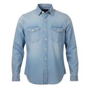 🦅 Polo Ralph Lauren Men’s Graphic‎ Back Denim Shirt L